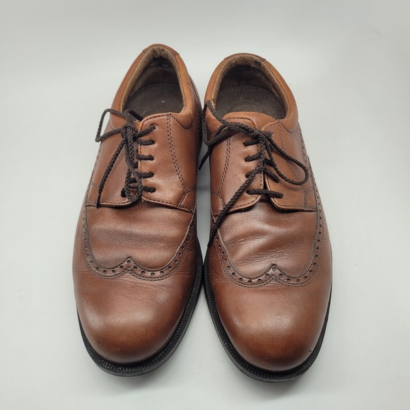 Florsheim Other - Florsheim Comfortech Mens Brown Leather Wingtip Derby Shoes 30610 Size 10 D